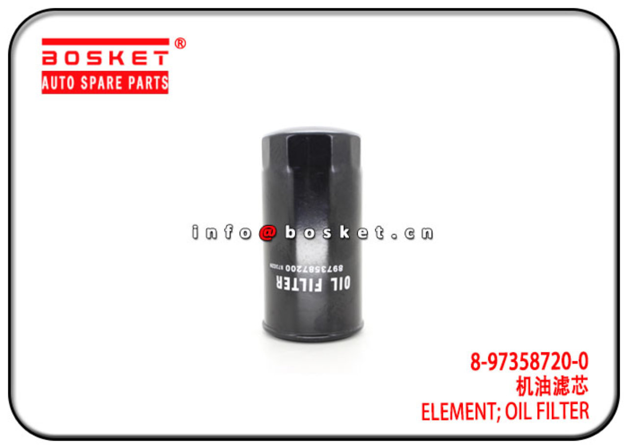 8-97358720-0 8973587200 Oil Filter Element Suitable for ISUZU 4JJ1 TFR TFS