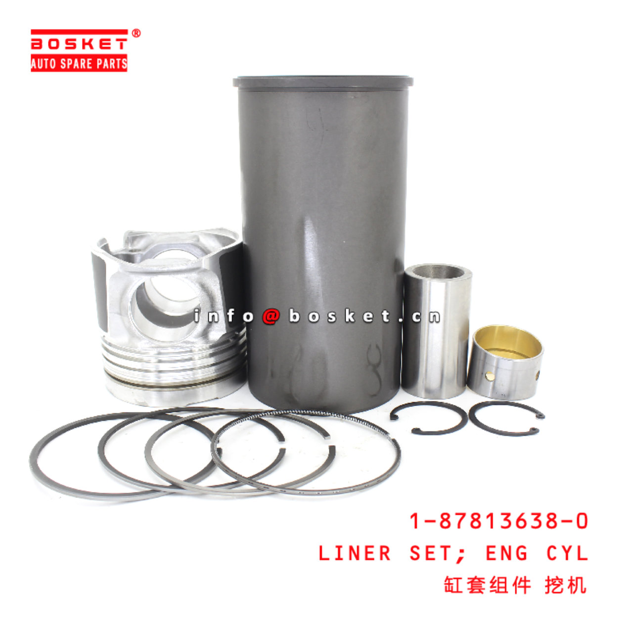 1-87813638-0 Engine Cylinder Liner Set suitable for ISUZU 6UZ1 1878136380