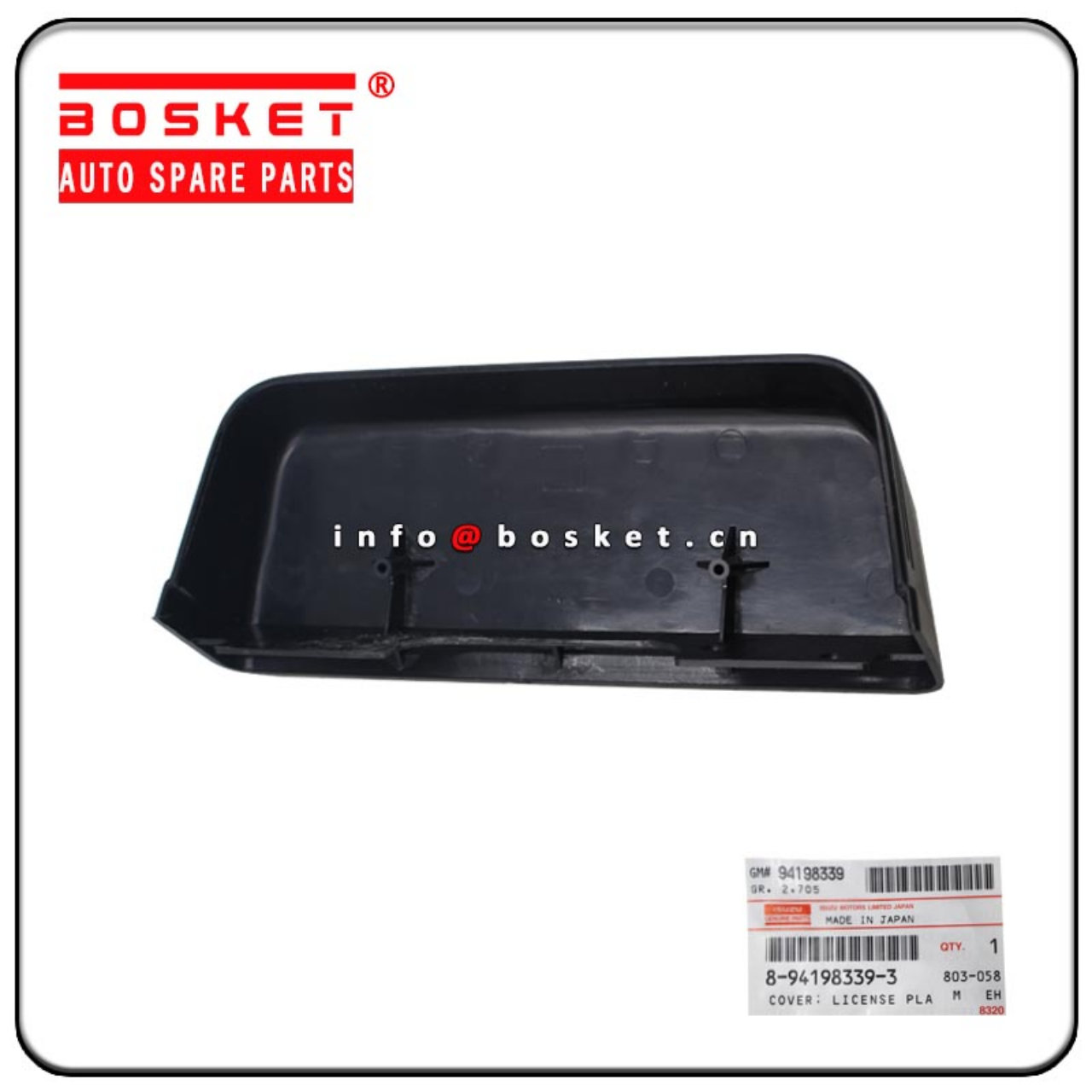 8941983393 8-94198339-3 License Plate Lamp Cover Suitable for ISUZU 
