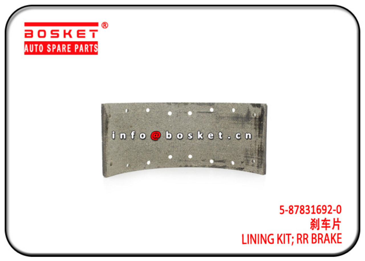 5-87831692-0 5878316920 Rear Brake Lining Kit Suitable for ISUZU 700P NKR