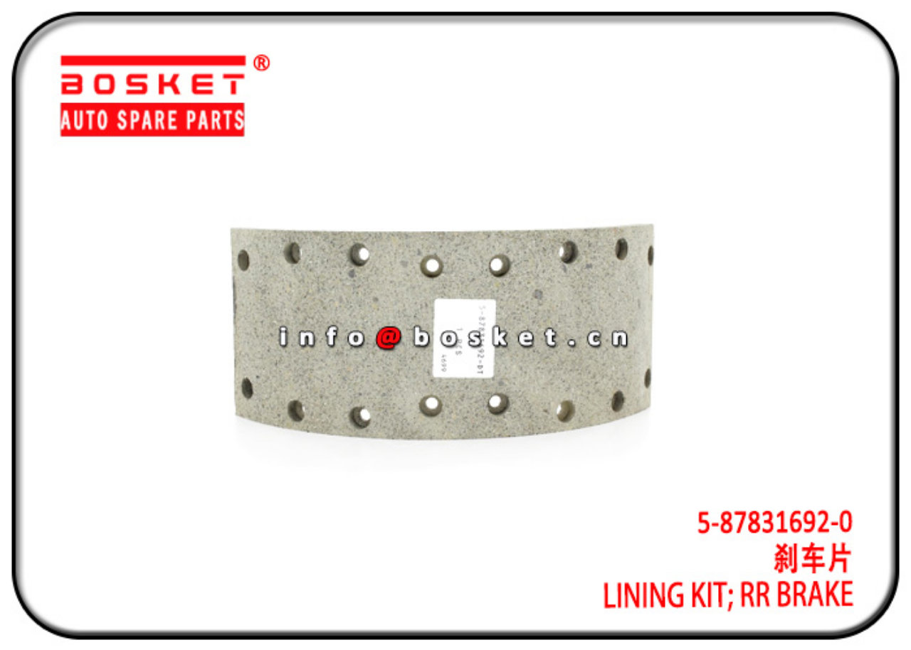 5-87831692-0 5878316920 Rear Brake Lining Kit Suitable for ISUZU 700P NKR