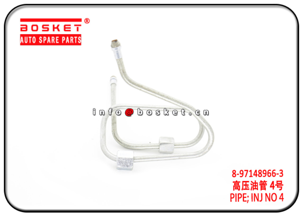 8-97148966-3 8971489663 Injection NO 4 Pipe Suitable for ISUZU 4HE1 NPR 