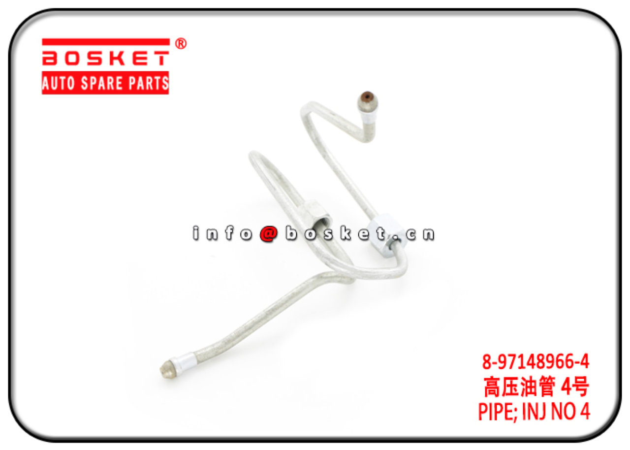 8-97148966-4 8971489664 Injection NO 4 Pipe Suitable for ISUZU 4HE1 NPR  