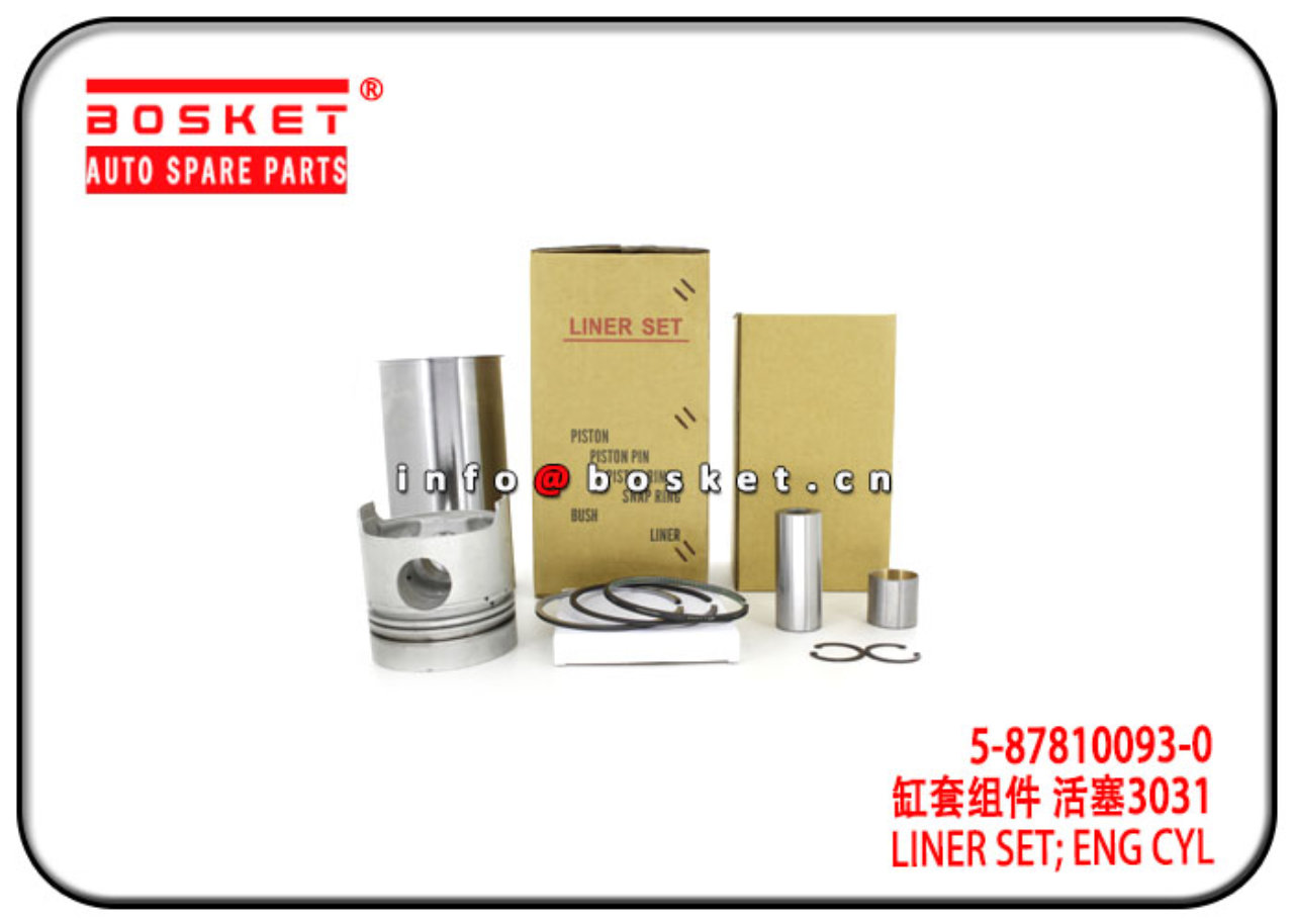 5-87810093-0 5878100930 Engine Cylinder Liner Set Suitable for ISUZU 4BD1 6BD1