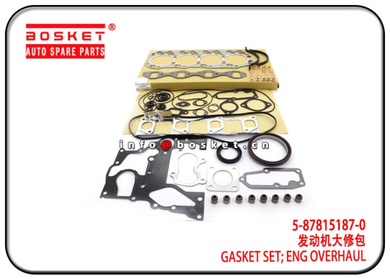 5-87815187-0 5878151870 Engine Overhaul Gasket Set Suitable for ISUZU 4JH1 TFR