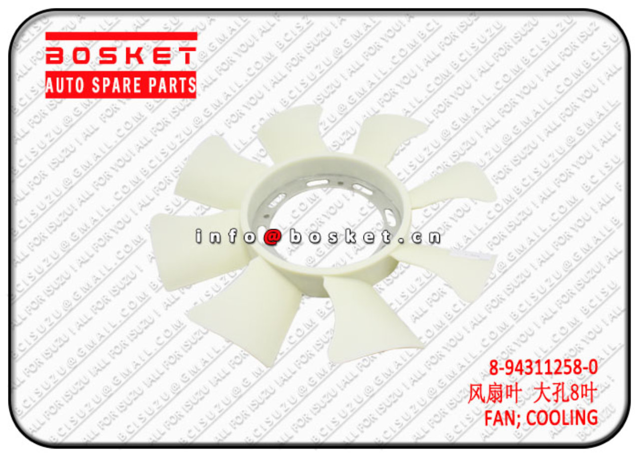 8943112580 8-94311258-0 Cooling Fan Suitable for ISUZU TFR54 4JA1