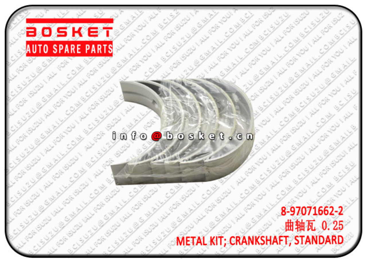 8970716622 8-97071662-2 Standard Crankshaft Metal Kit Suitable for ISUZU 4BD2 NPR