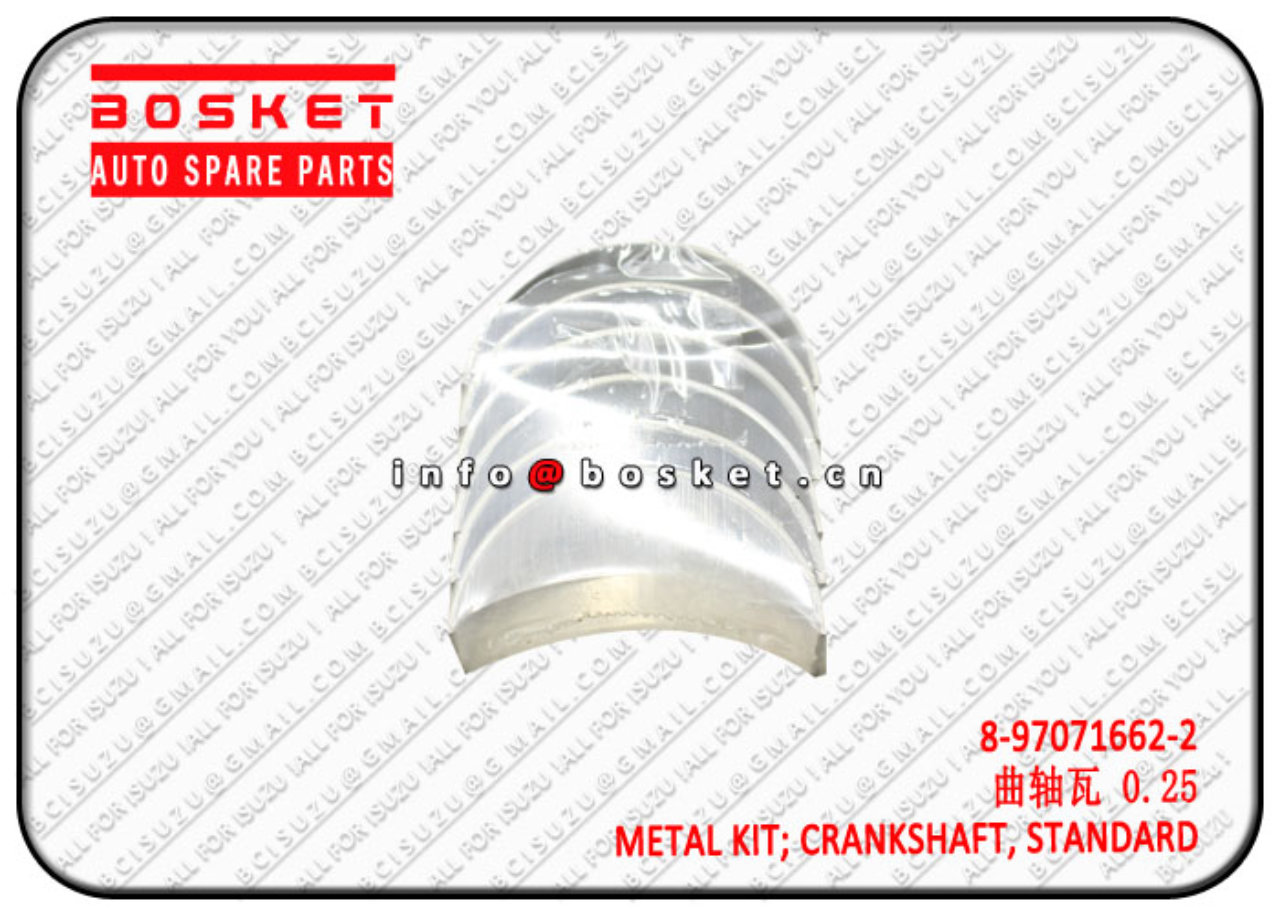 8970716622 8-97071662-2 Standard Crankshaft Metal Set Suitable for ISUZU 4BD2 NPR