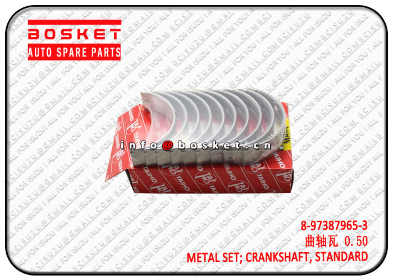 8973879653 8-97387965-3 0.5 Standard Crankshaft Metal Set Suitable for ISUZU 4JB1 NHR NKR