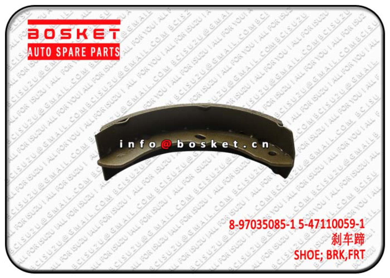 8970350851 5471100591 8-97035085-1 5-47110059-1 Front Brake Shoe Suitable for ISUZU NKR55 4JB1