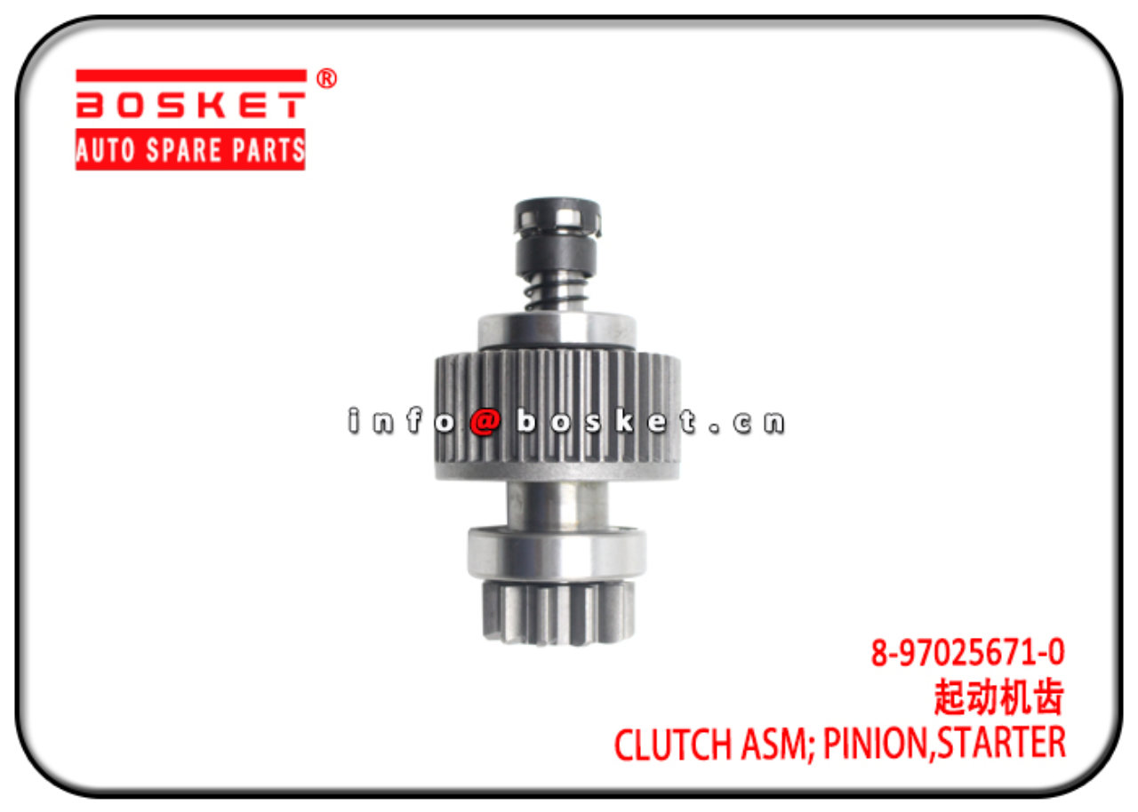 8970256710 8-97025671-0 Starter Pinion Clutch Assembly Suitable for ISUZU NPR66 4HF1