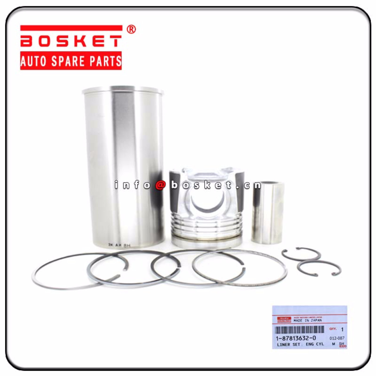 1-87813632-0 1878136320 Engine Cylinder Liner Set Suitable for ISUZU 6UZ1 