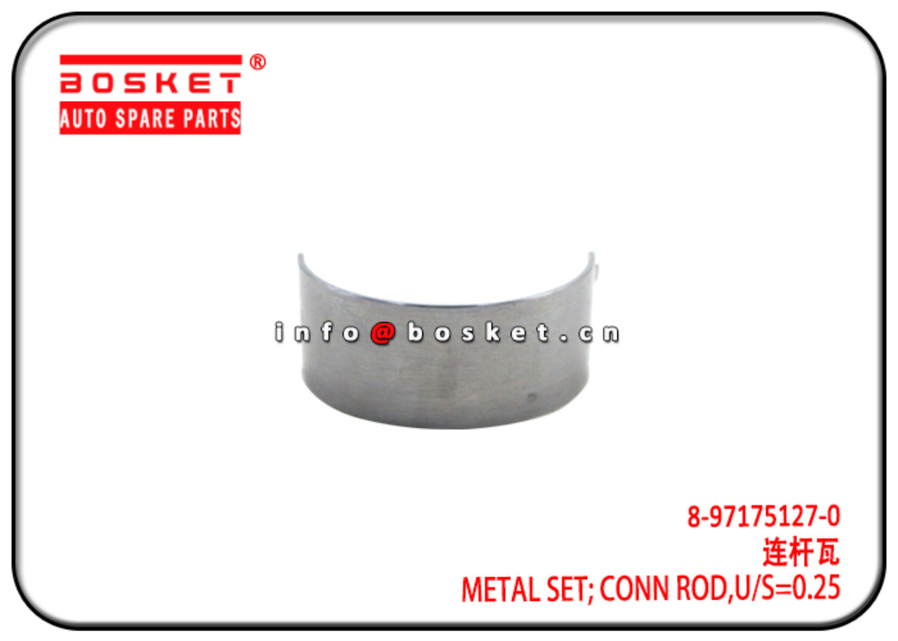 8-97175127-0 R801H 0.25 U/S=0.25 Connecting Rod Metal Set Suitable for ISUZU NPR66 4HF1 4HG1