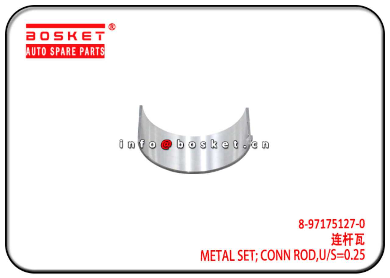 8-97175127-0 R801H 0.25 U/S=0.25 Connecting Rod Metal Set Suitable for ISUZU NPR66 4HF1 4HG1