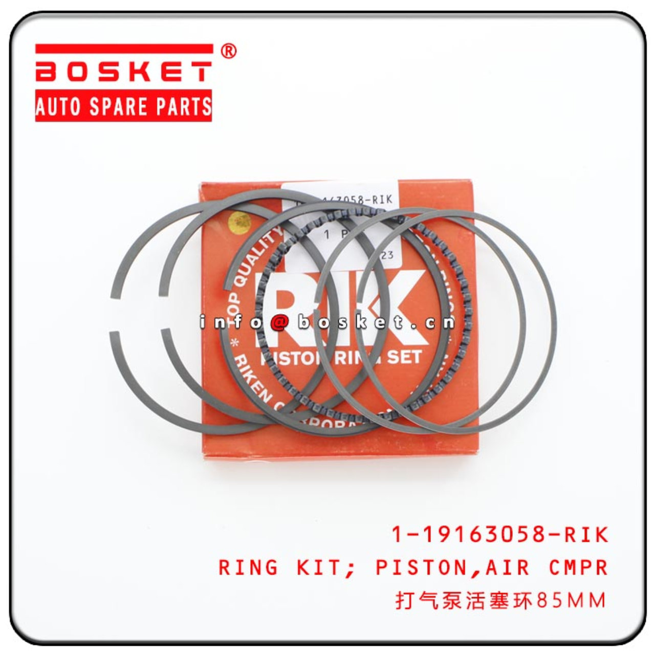1-19163058-RIK 119163058RIK Air Compressor Piston Ring Kit Suitable For ISUZU 6WF1 CXZ EXR