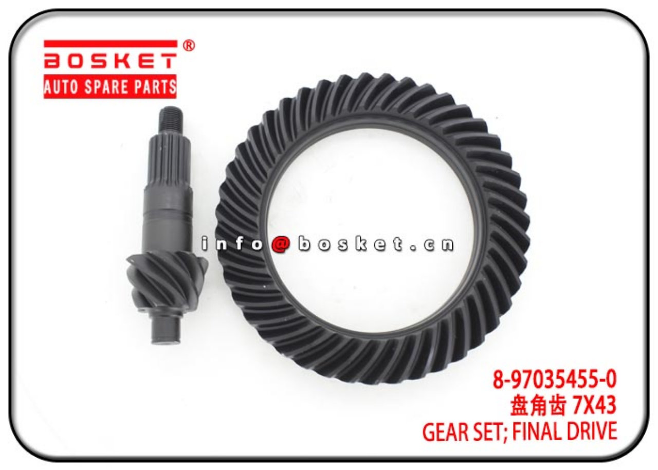 8-97035455-0 8970354550 Final Drive Gear Set Suitable For ISUZU 4HF1 NPR66 