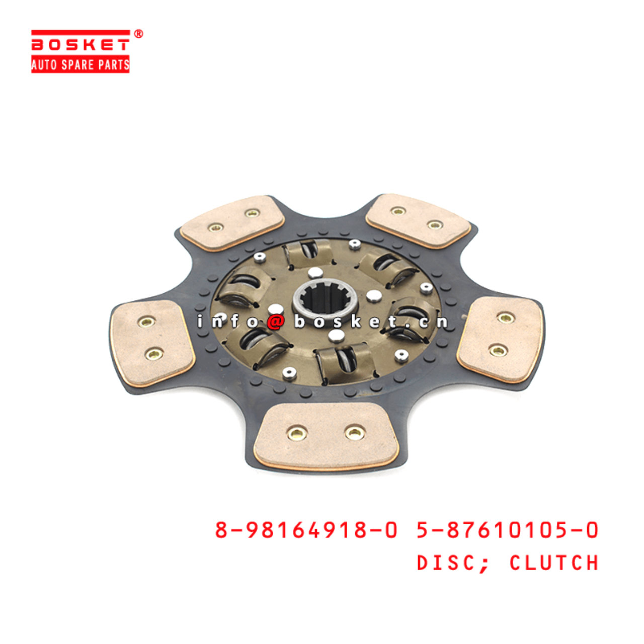 8-98164918-0 5-87610105-0 Clutch Disc 8981649180 5876101050 Suitable for ISUZU NPR 4HE1-TC