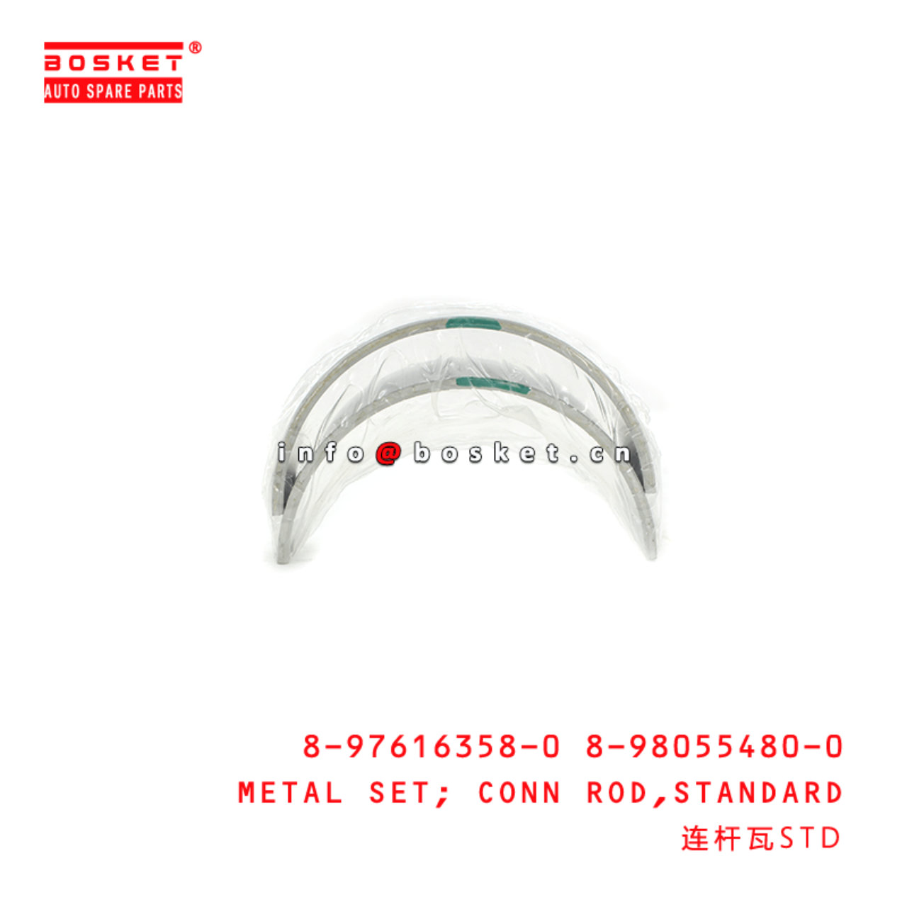8-97616358-0 8-98055480-0 Standard Connecting Rod Metal Set 8976163580 8980554800 Suitable for ISUZU
