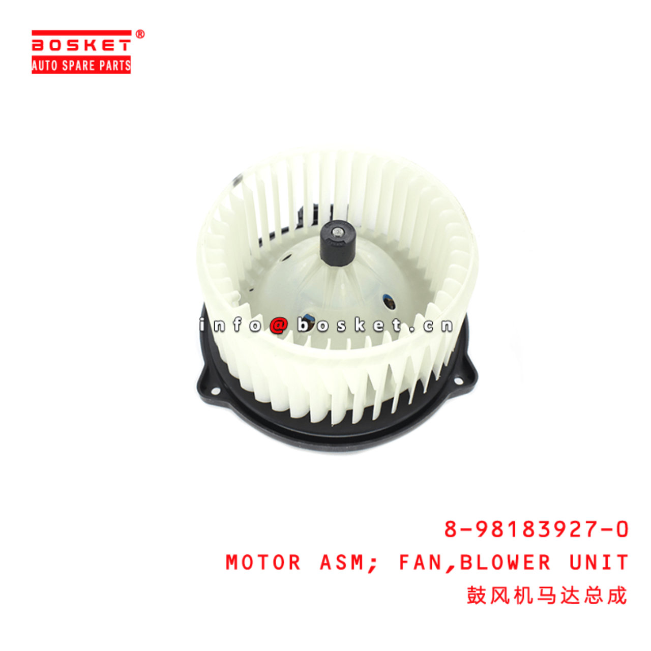 8-98183927-0 Blower Unit Fan Motor Assembly 8981839270 Suitable for ISUZU NPR75 4HK1 