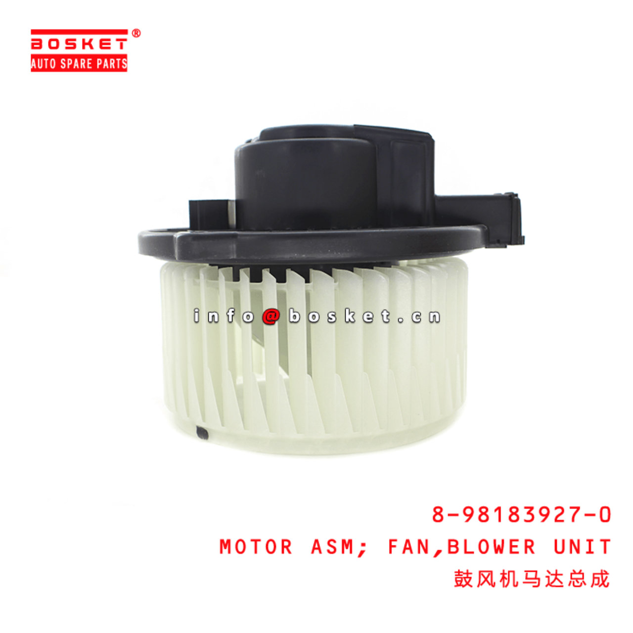 8-98183927-0 Blower Unit Fan Motor Assembly 8981839270 Suitable for ISUZU NPR75 4HK1 