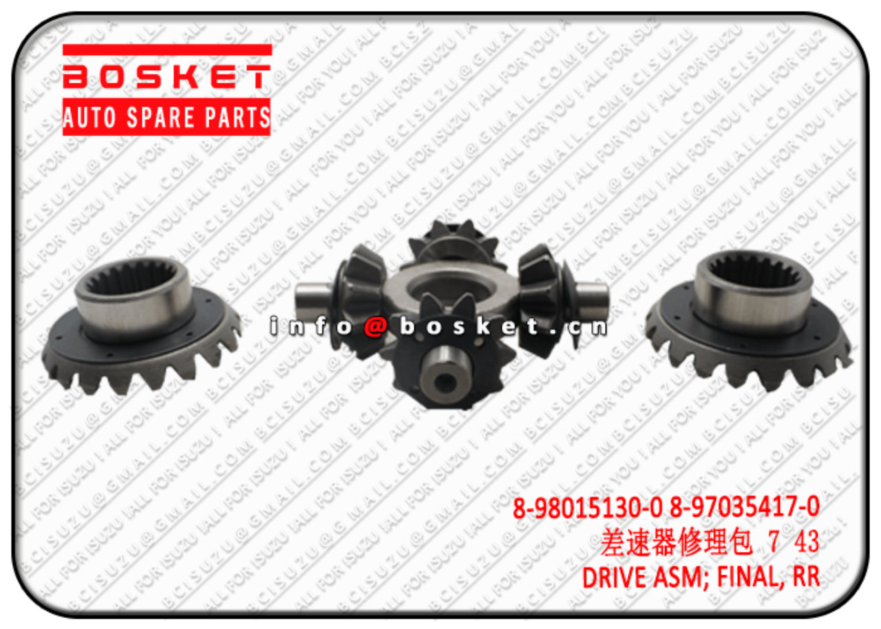 8980151300 8970354170 8-98015130-0 8-97035417-0 Final Rear Drive Assembly Suitable for ISUZU 4HF1 4H