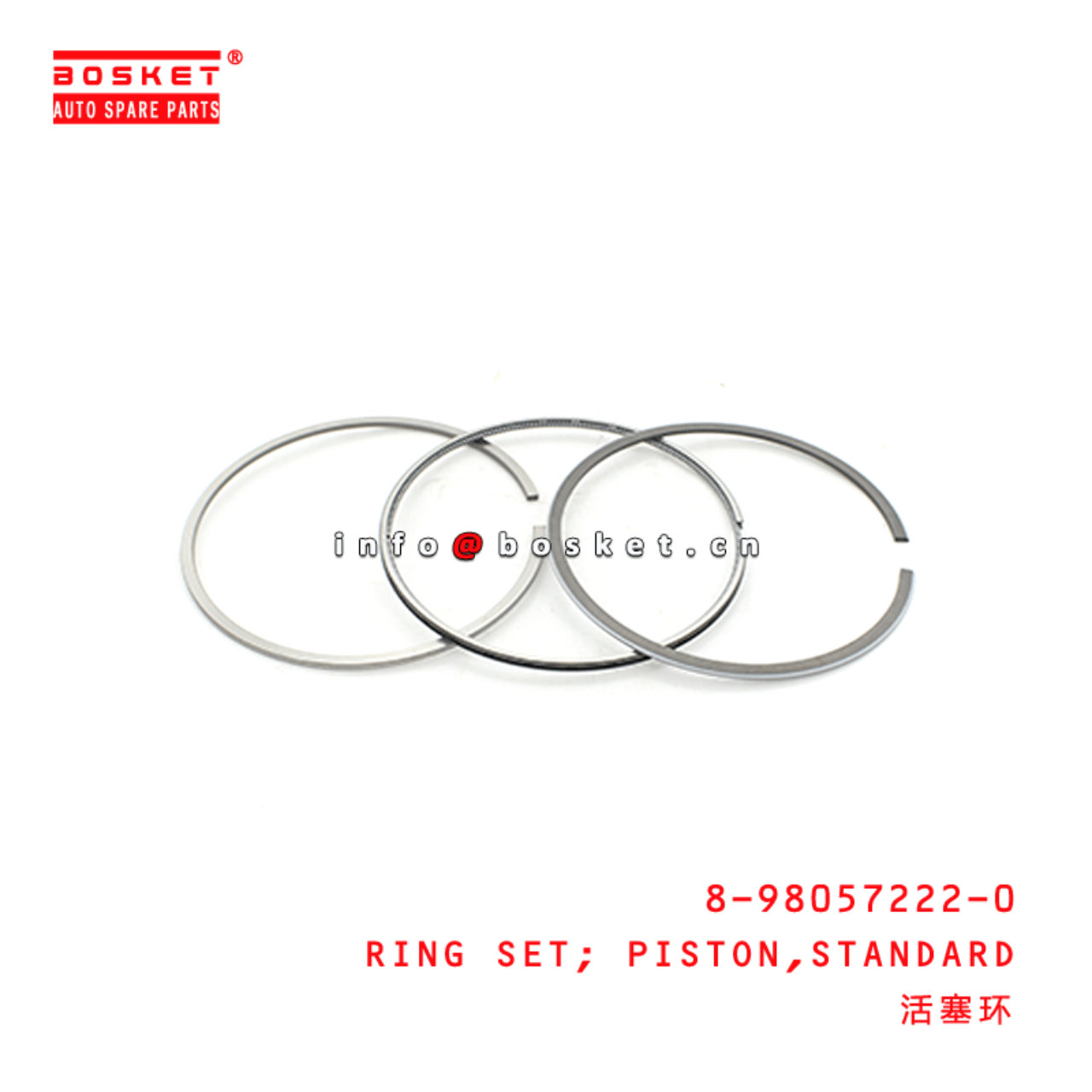 8-98057222-0 Standard Piston Ring Set 8980572220 Suitable for ISUZU XD 4JJ1 