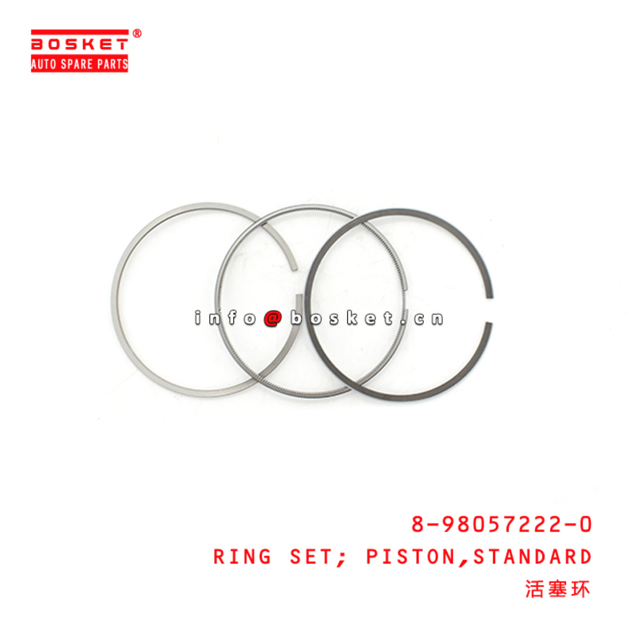 8-98057222-0 Standard Piston Ring Set 8980572220 Suitable for ISUZU XD 4JJ1 
