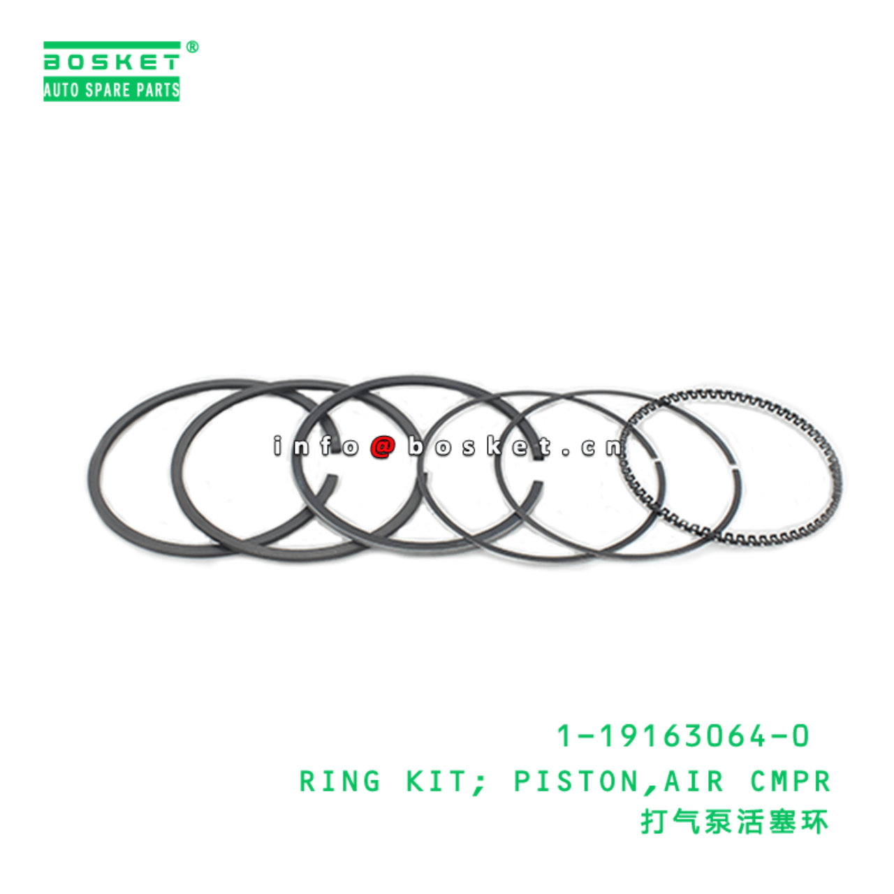  1-19163064-0 Air Compressor Piston Ring Kit 1191630640 Suitable for ISUZU CXZ51 6WF1