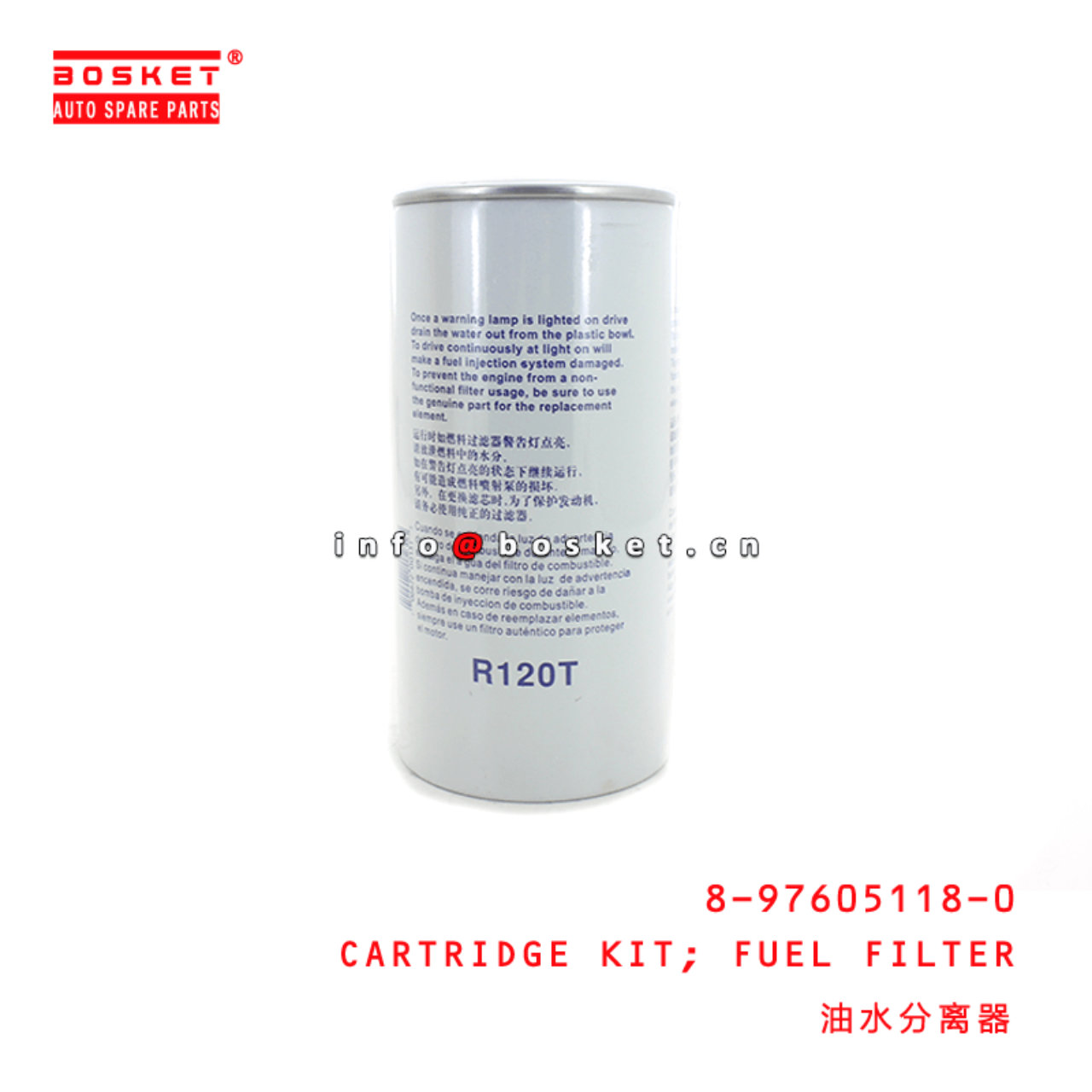 8-97605118-0 Fuel Filter Cartridge Kit 8976051180 Suitable for ISUZU CXZ81 10PE1