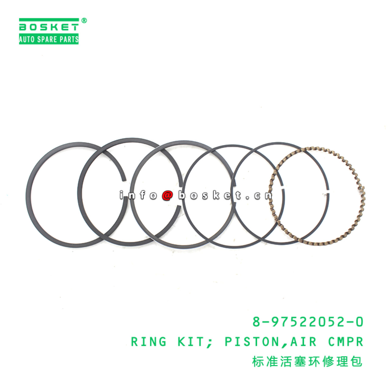  8-97522052-0 Air Compressor Piston Ring Kit 8975220520 Suitable for ISUZU FTR