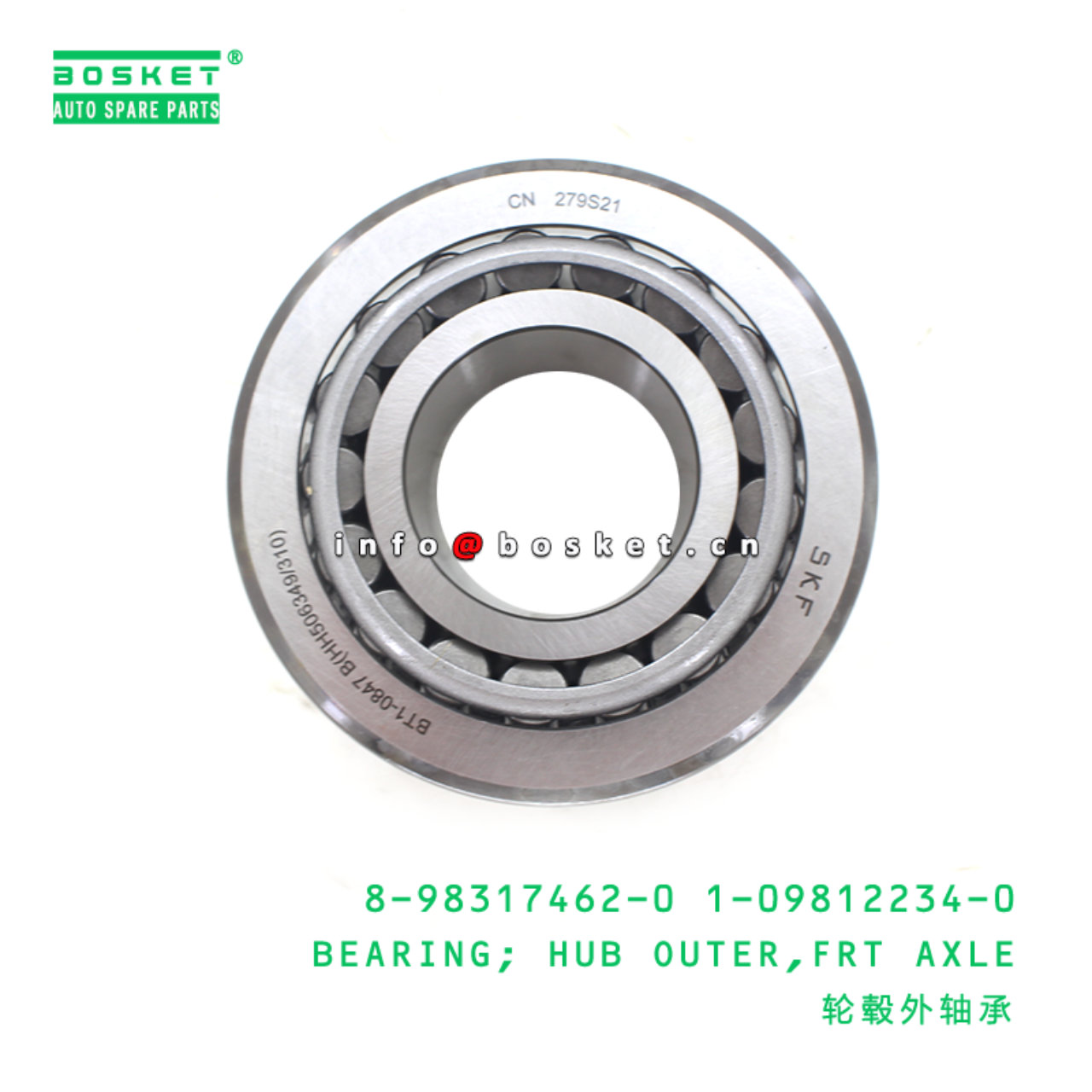 8-98317462-0 1-09812234-0 Front Axle Hub Outer Bearing 8983174620 1098122340 Suitable for ISUZU CVZ 