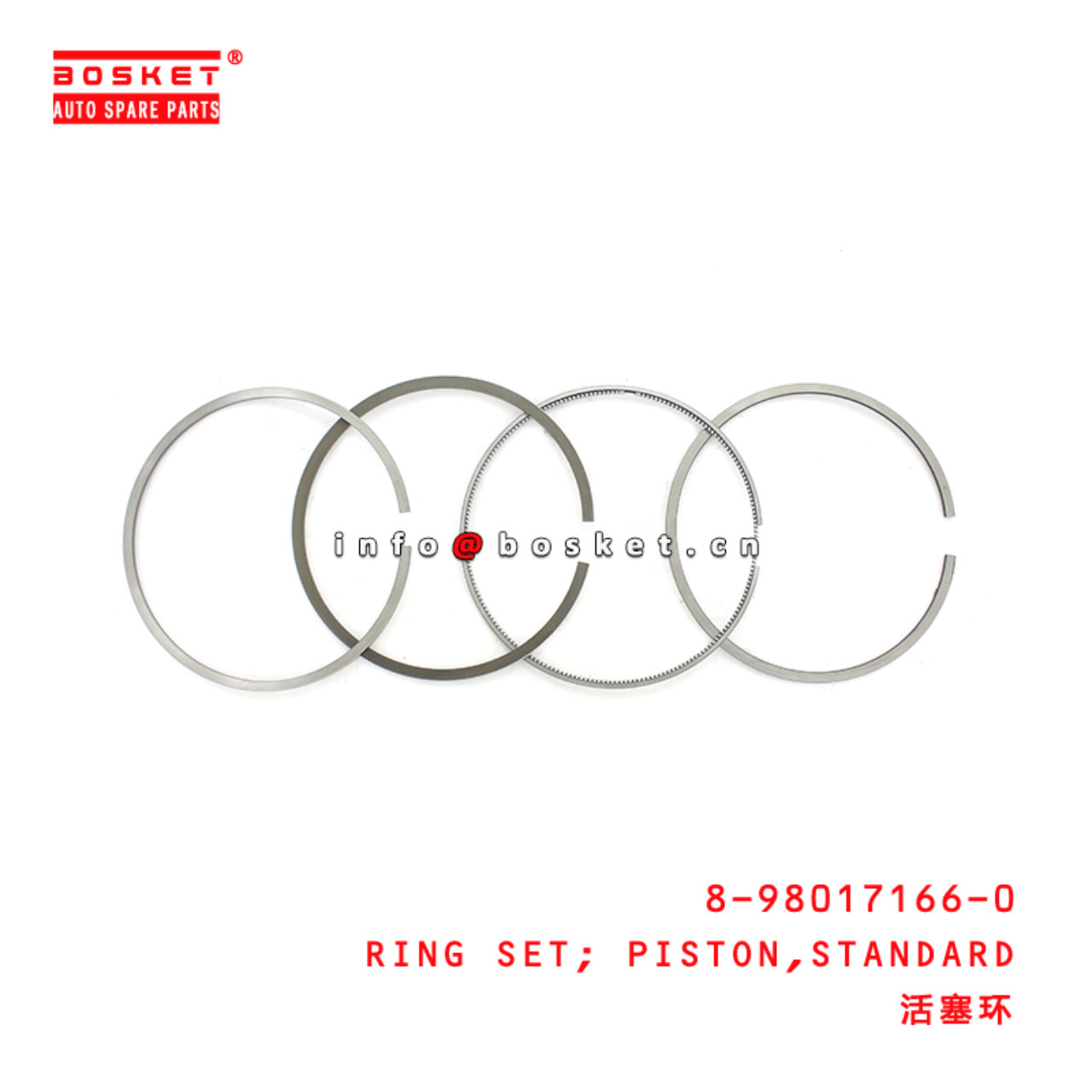 8-98017166-0 Standard Piston Ring Set 8980171660 Suitable for ISUZU XE 4HK1 6HK1