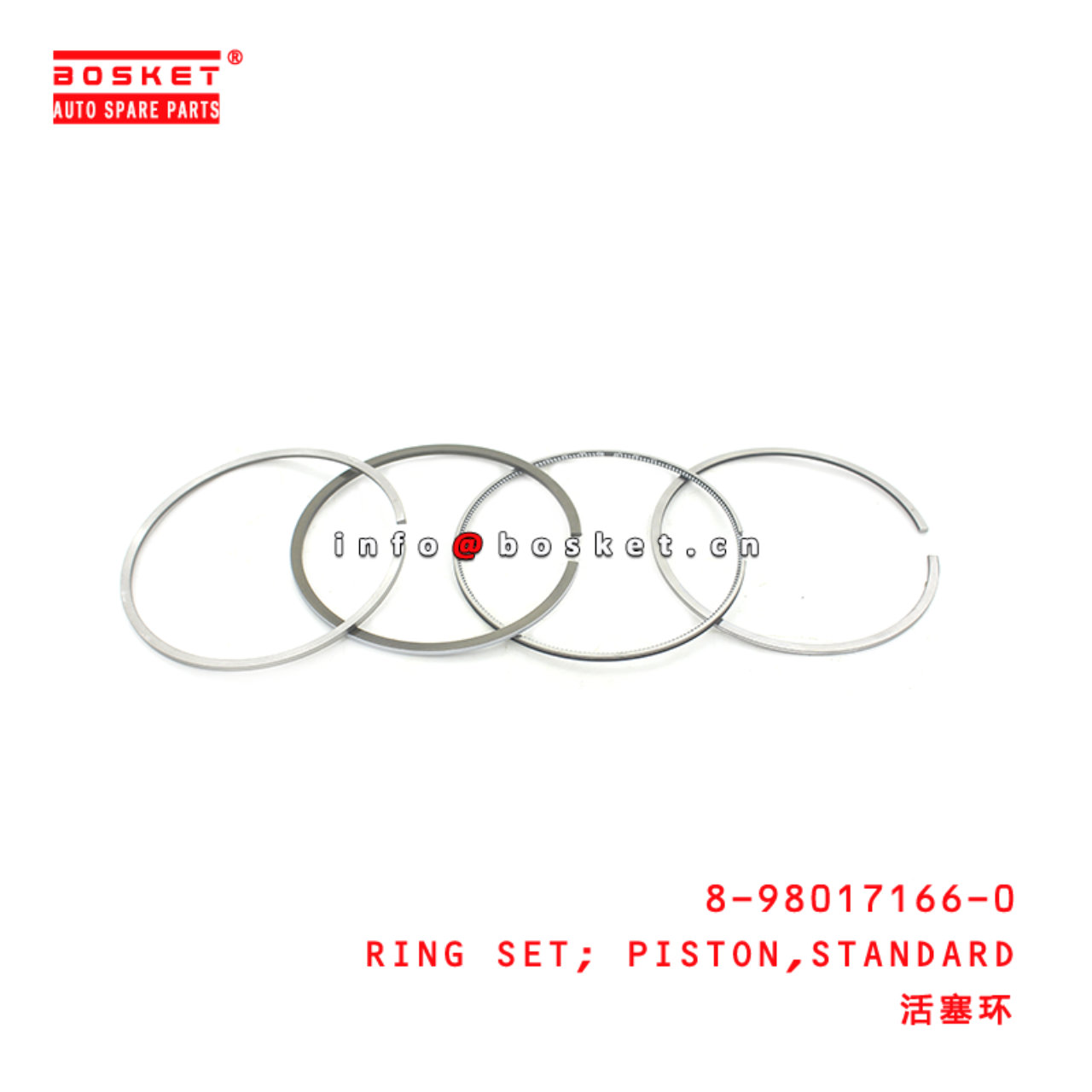 8-98017166-0 Standard Piston Ring Set 8980171660 Suitable for ISUZU XE 4HK1 6HK1
