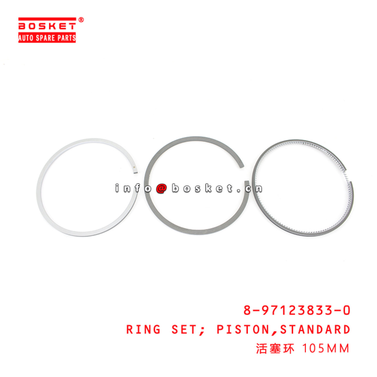 8-97123833-0 Standard Piston Ring Set Suitable for ISUZU  4BG1 8971238330