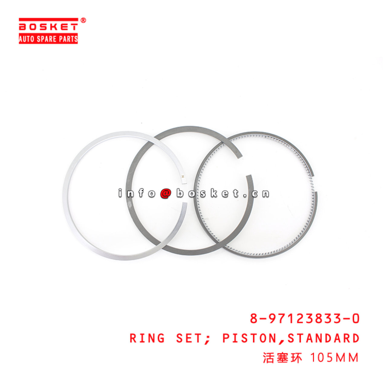8-97123833-0 Standard Piston Ring Set Suitable for ISUZU  4BG1 8971238330