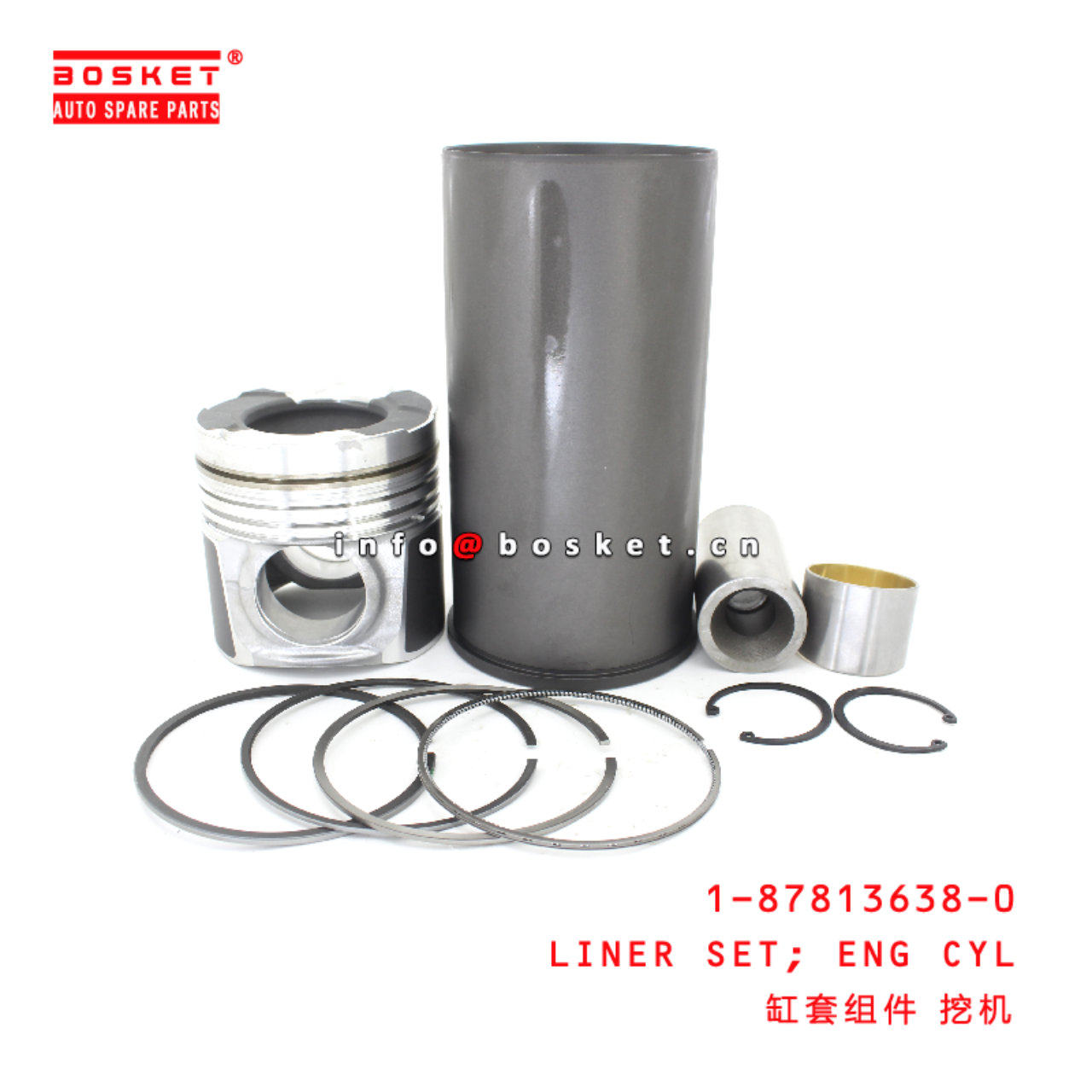 1-87813638-0 Engine Cylinder Liner Set suitable for ISUZU 6UZ1 1878136380