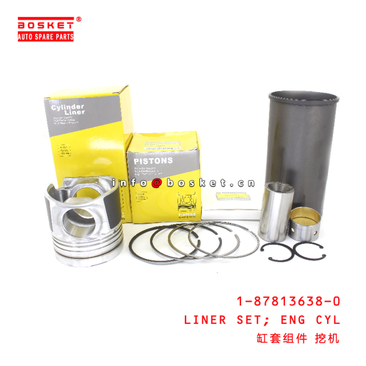 1-87813638-0 Engine Cylinder Liner Set suitable for ISUZU 6UZ1 1878136380