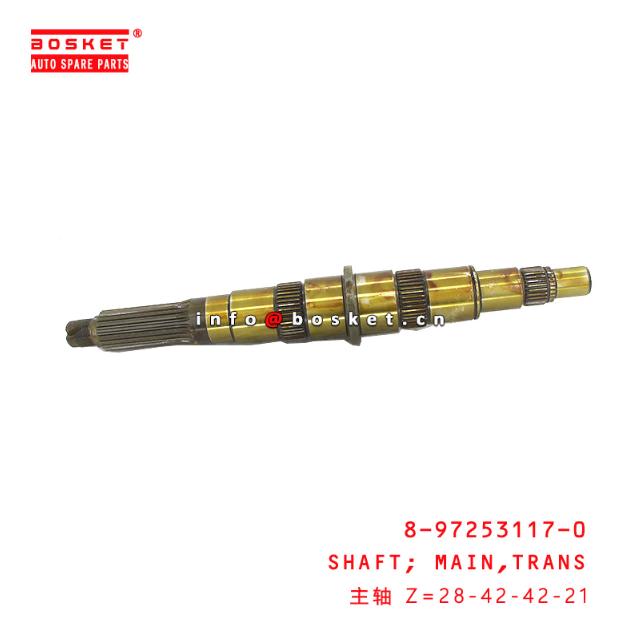 8-97253117-0 Trans Main Shaft suitable for ISUZU NKR 4JH1 8972531170
