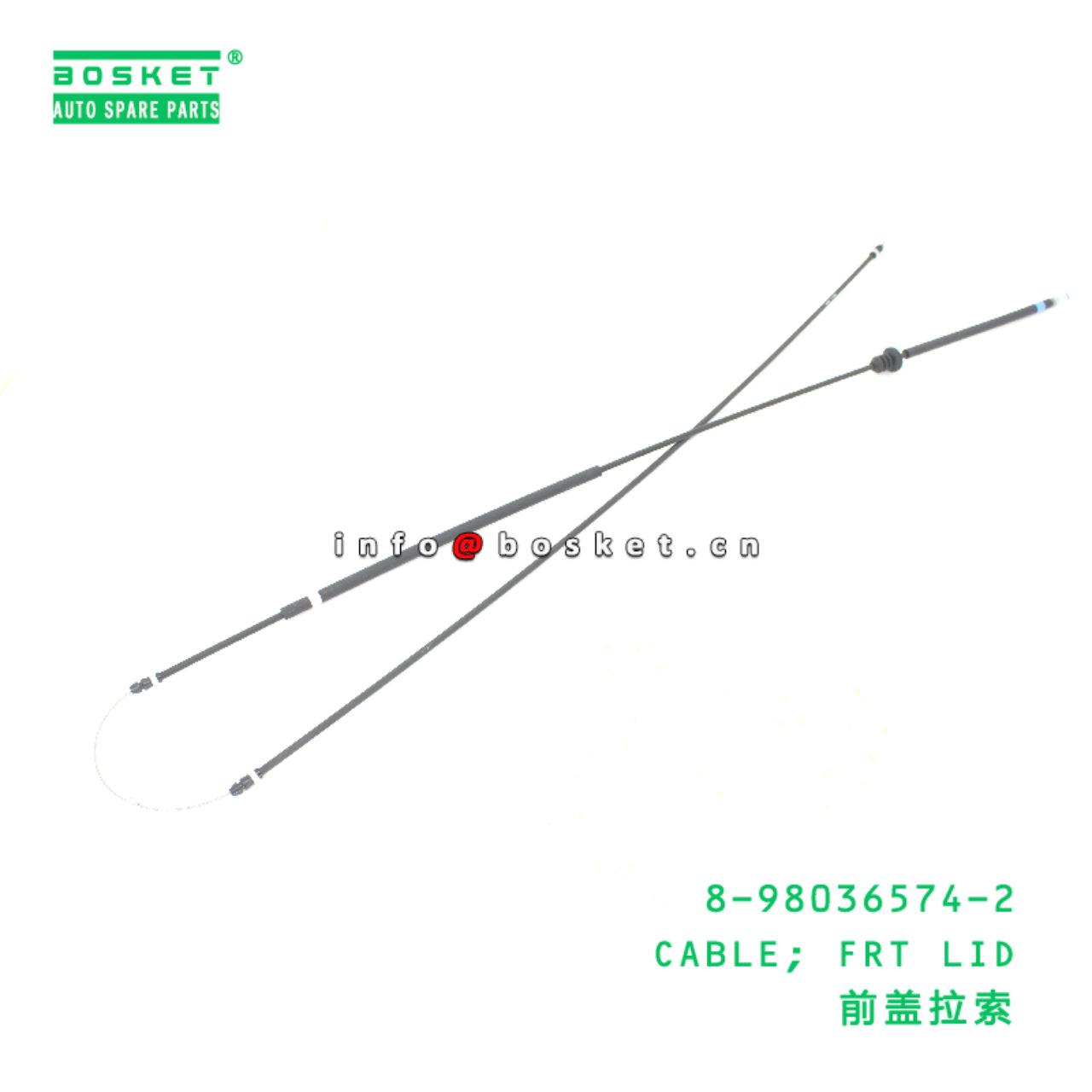 8-98036574-2 CABLE; FRT LID suitable for ISUZU VC4...