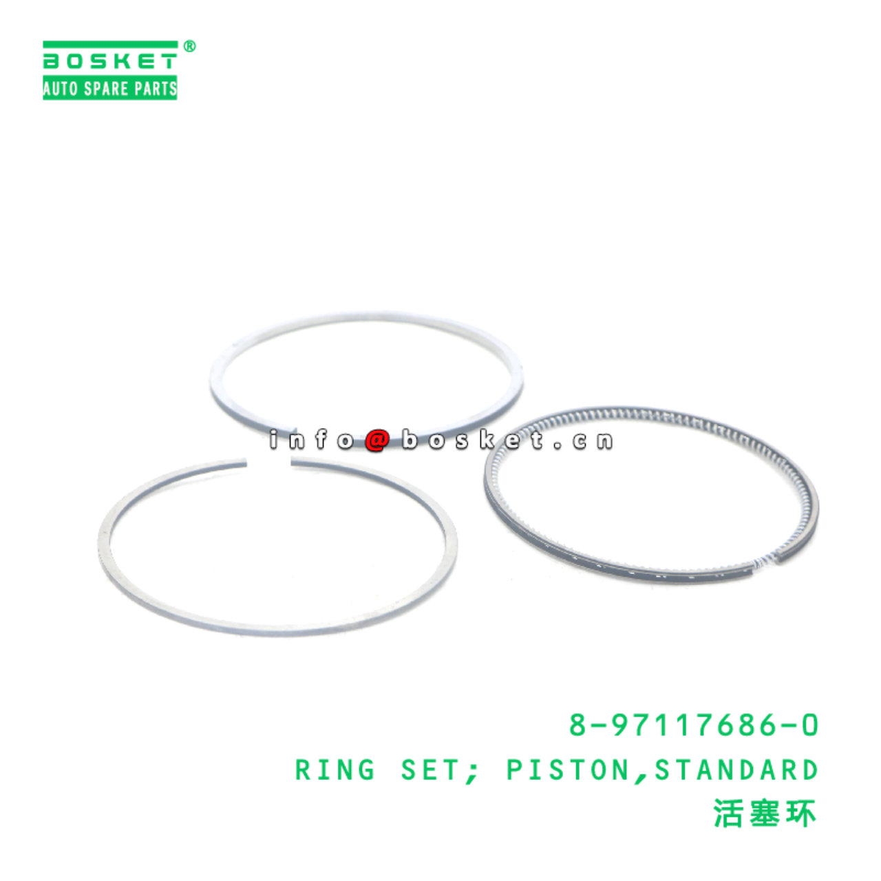 8-97117686-0 RING SET; PISTON,STANDARD suitable for ISUZU NPR 4BD1 8971176860