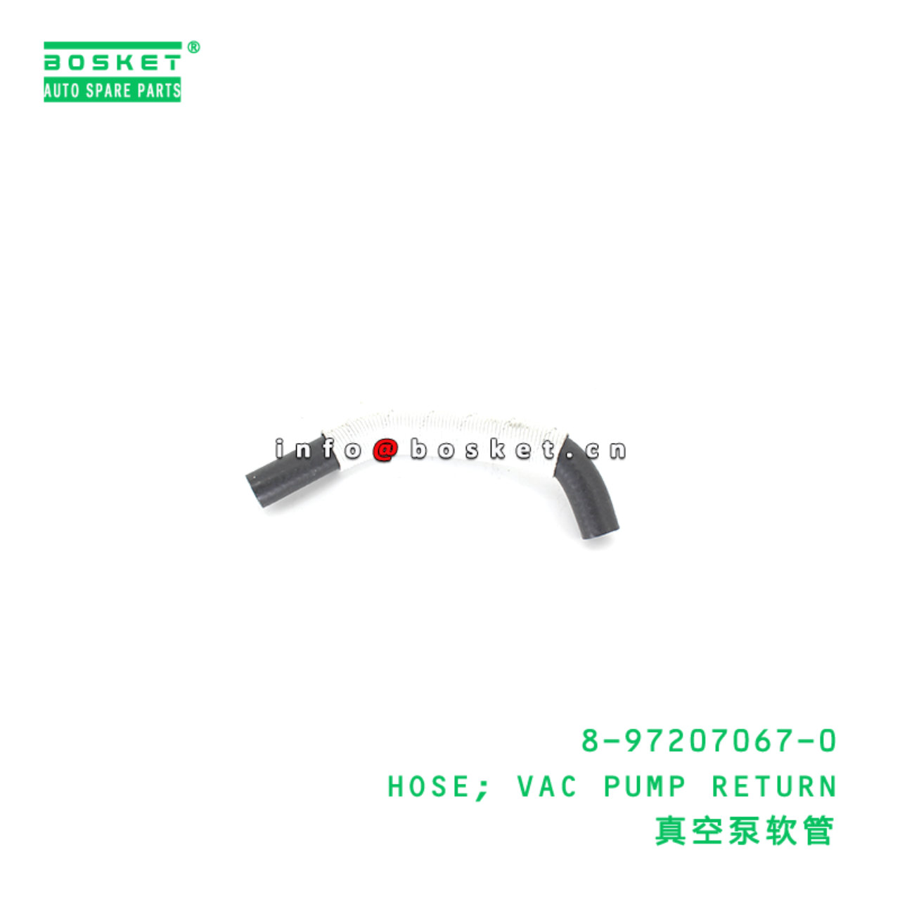8-97207067-0 HOSE; VAC PUMP RETURN suitable for ISUZU NKR 8972070670