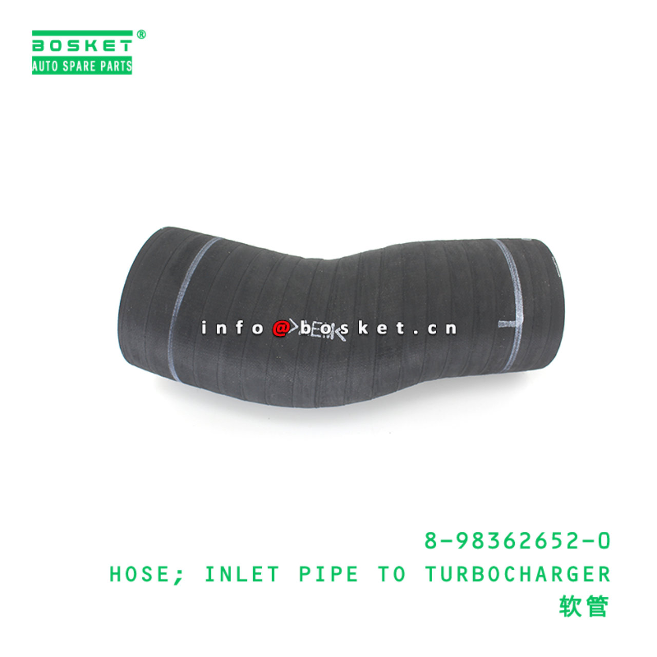 8-98362652-0 HOSE; INLET PIPE TO TURBOCHARGER suitable for ISUZU 8983626520