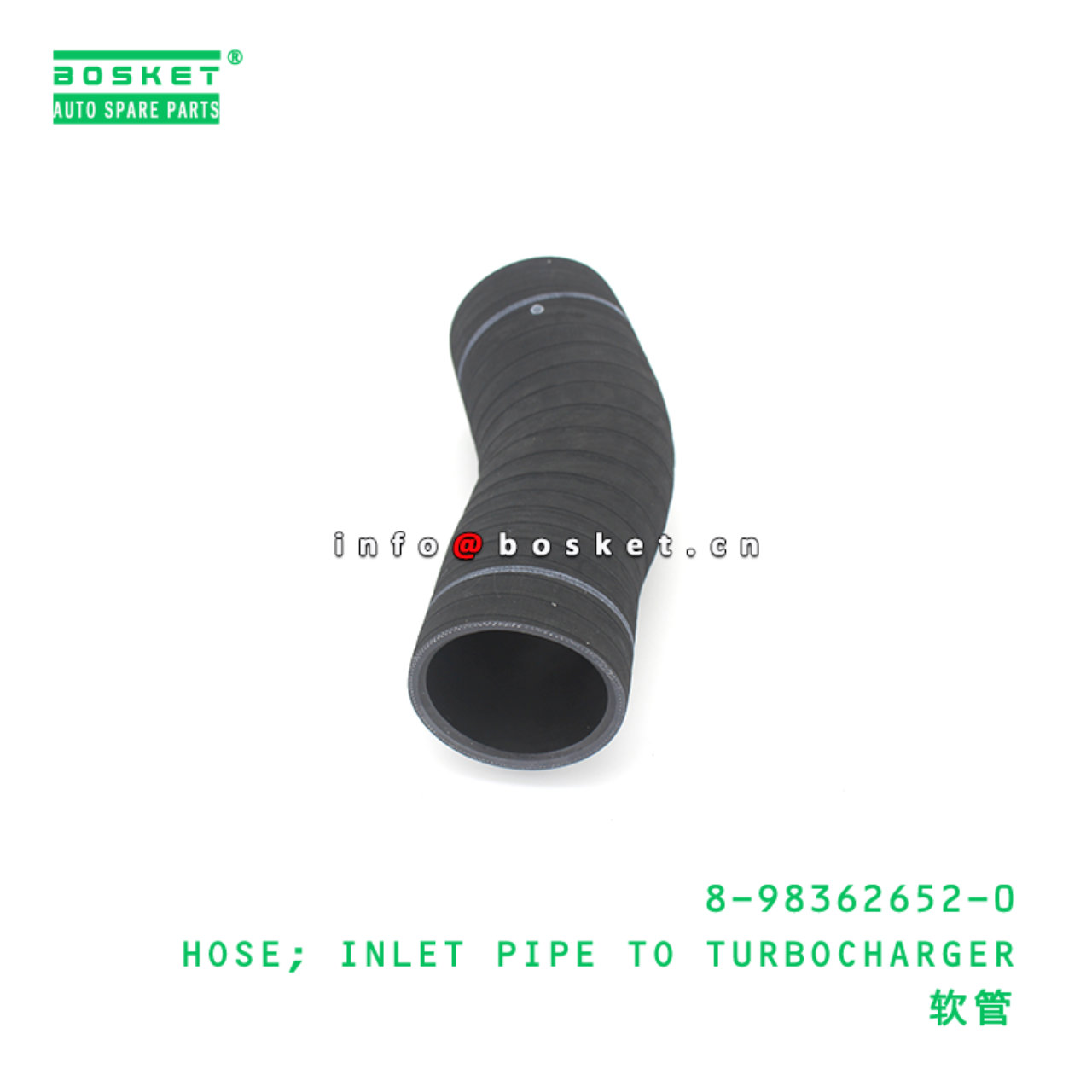 8-98362652-0 HOSE; INLET PIPE TO TURBOCHARGER suitable for ISUZU 8983626520