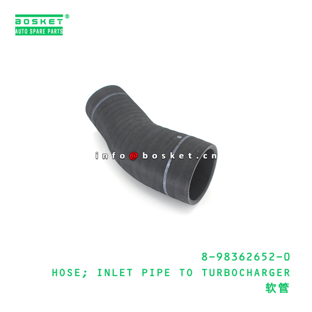 8-98362652-0 HOSE; INLET PIPE TO TURBOCHARGER suitable for ISUZU 8983626520