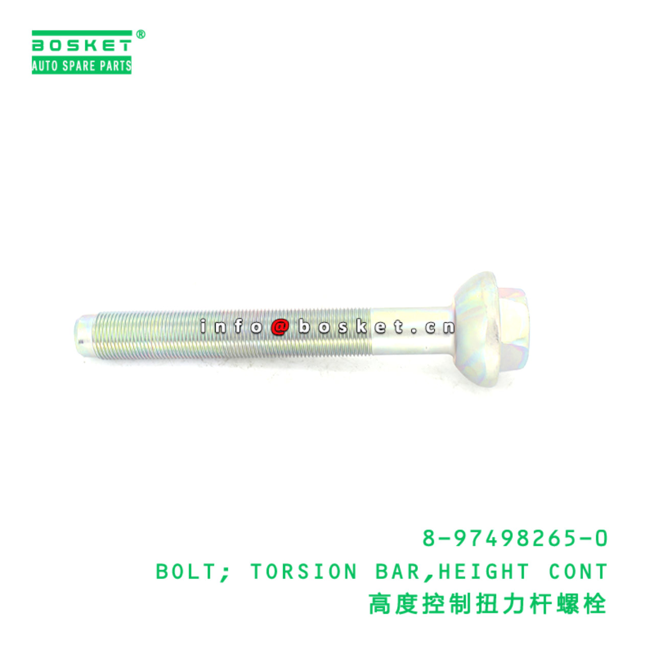 8-97498265-0 BOLT; TORSION BAR,HEIGHT CONT suitable for ISUZU 8974982650