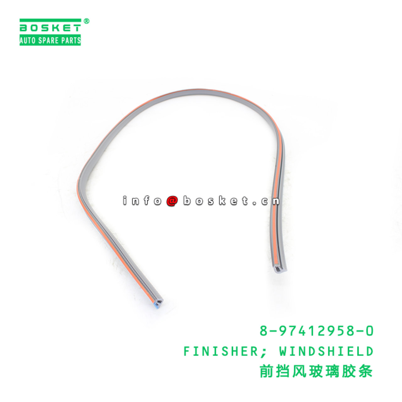 8-97412958-0 FINISHER; WINDSHIELD suitable for ISUZU 700P 4HK1 8974129580