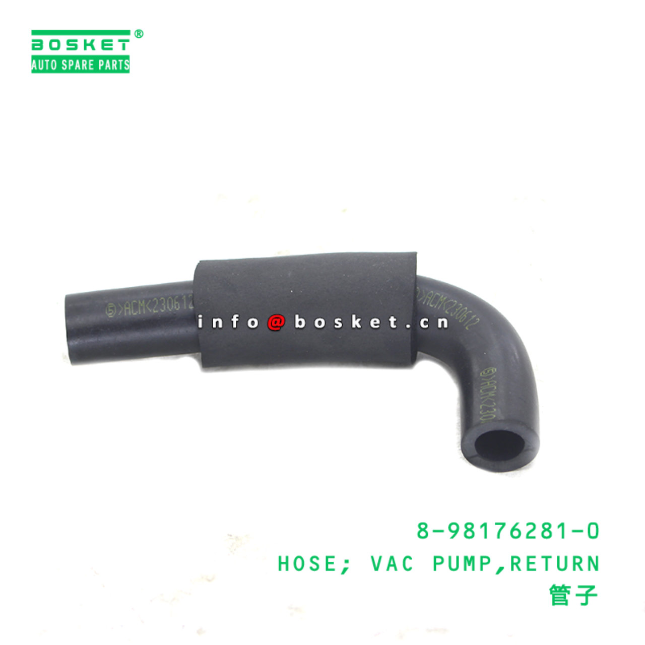 8-98176281-0 HOSE; VAC PUMP,RETURN suitable for ISUZU 8981762810
