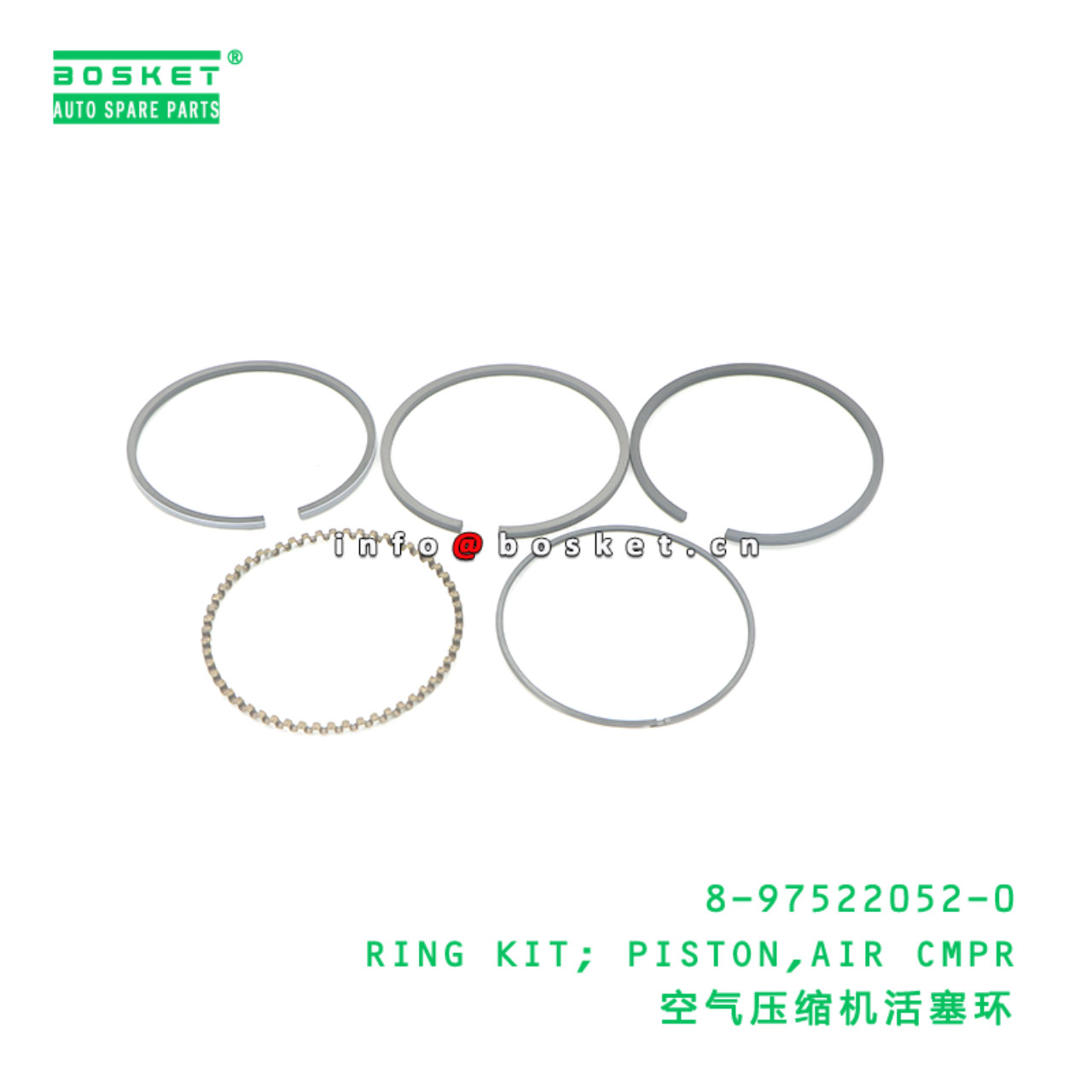 8-97522052-0 RING KIT; PISTON,AIR CMPR suitable for ISUZU CXZ51K 6WF1 8975220520