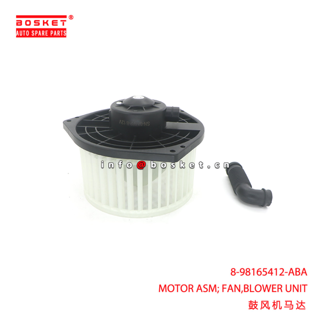 8-98165412-ABA MOTOR ASM; FAN,BLOWER UNIT suitable for ISUZU 8981654120