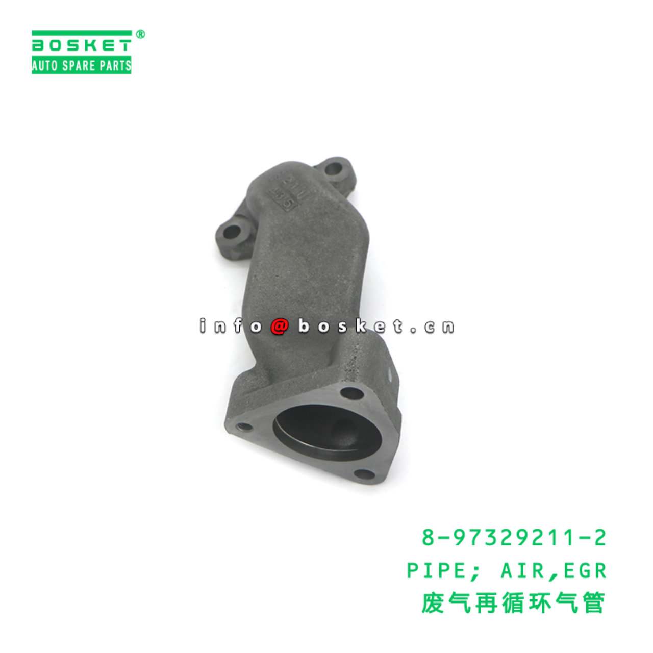 8-97329211-2 PIPE; AIR,EGR suitable for ISUZU 8973292112